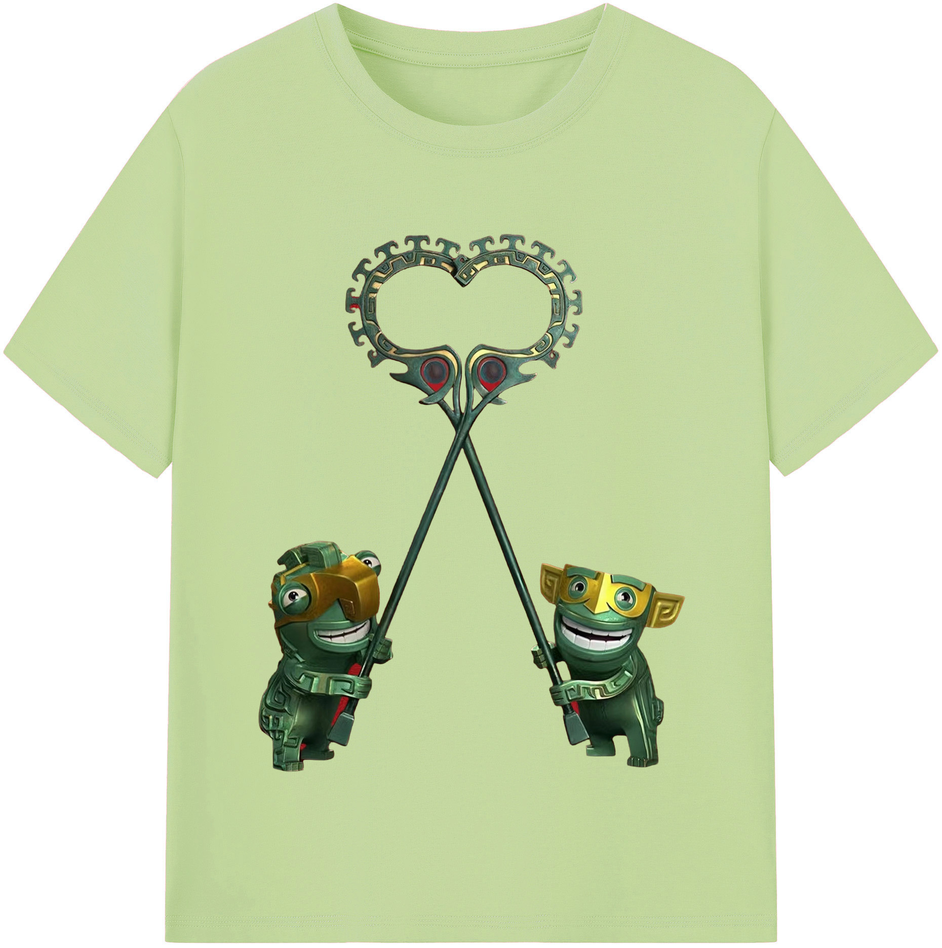 （画像用） Ne Zha 2 ナタ 魔童の大暴れ 綿100％半袖Tシャツ（フロントプリント）